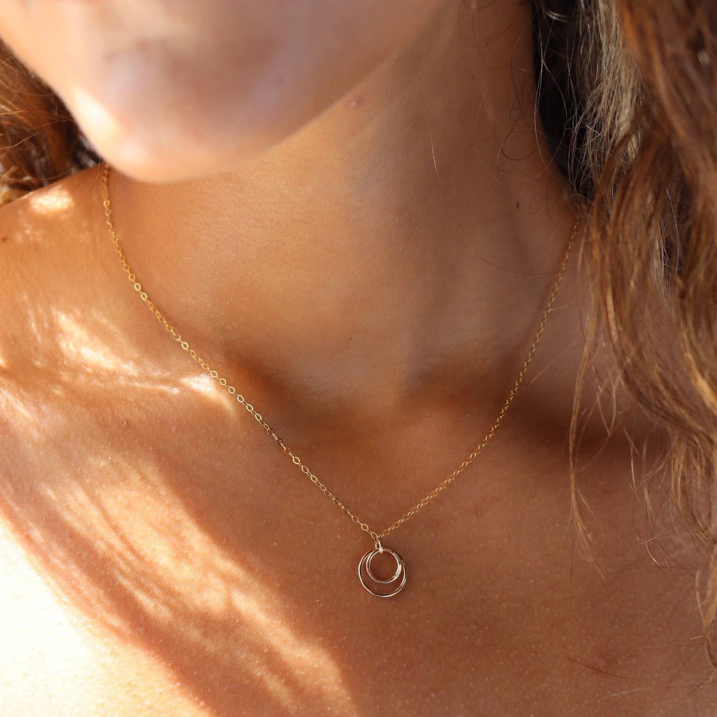 Token Jewelry - Eclipse Necklace in 14k Gold Fill or Sterling Silver 