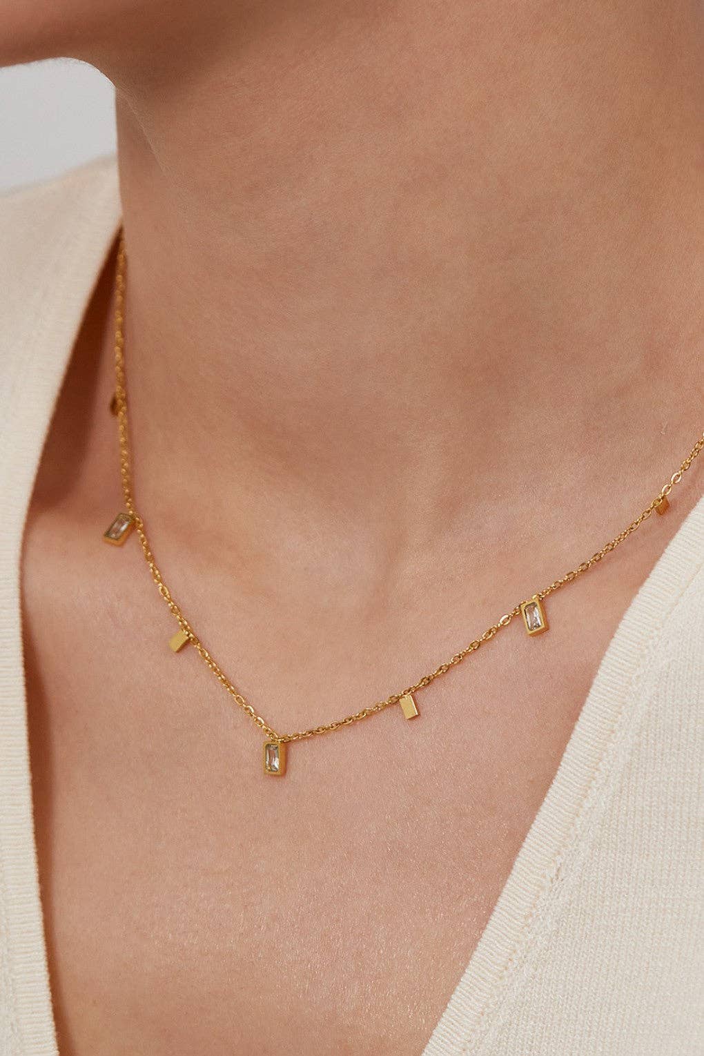 MA217 Mia Accessories - 18K Gold Plated Waterproof Stainless Steel Chain Necklace - 7766