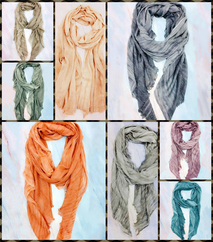 JC Sunny Fashion - JC022517 Cashmere & Wool Blend Scarf
