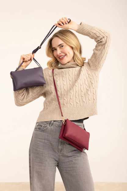 Jen & Co. - Riley Monogrammable 3 Compartment Crossbody/Wristlet | M013