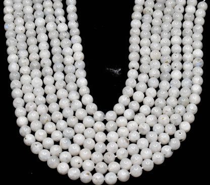 Soothing Crystals - White Rainbow Moonstone Beads 6, 8,10mm Project For Beads