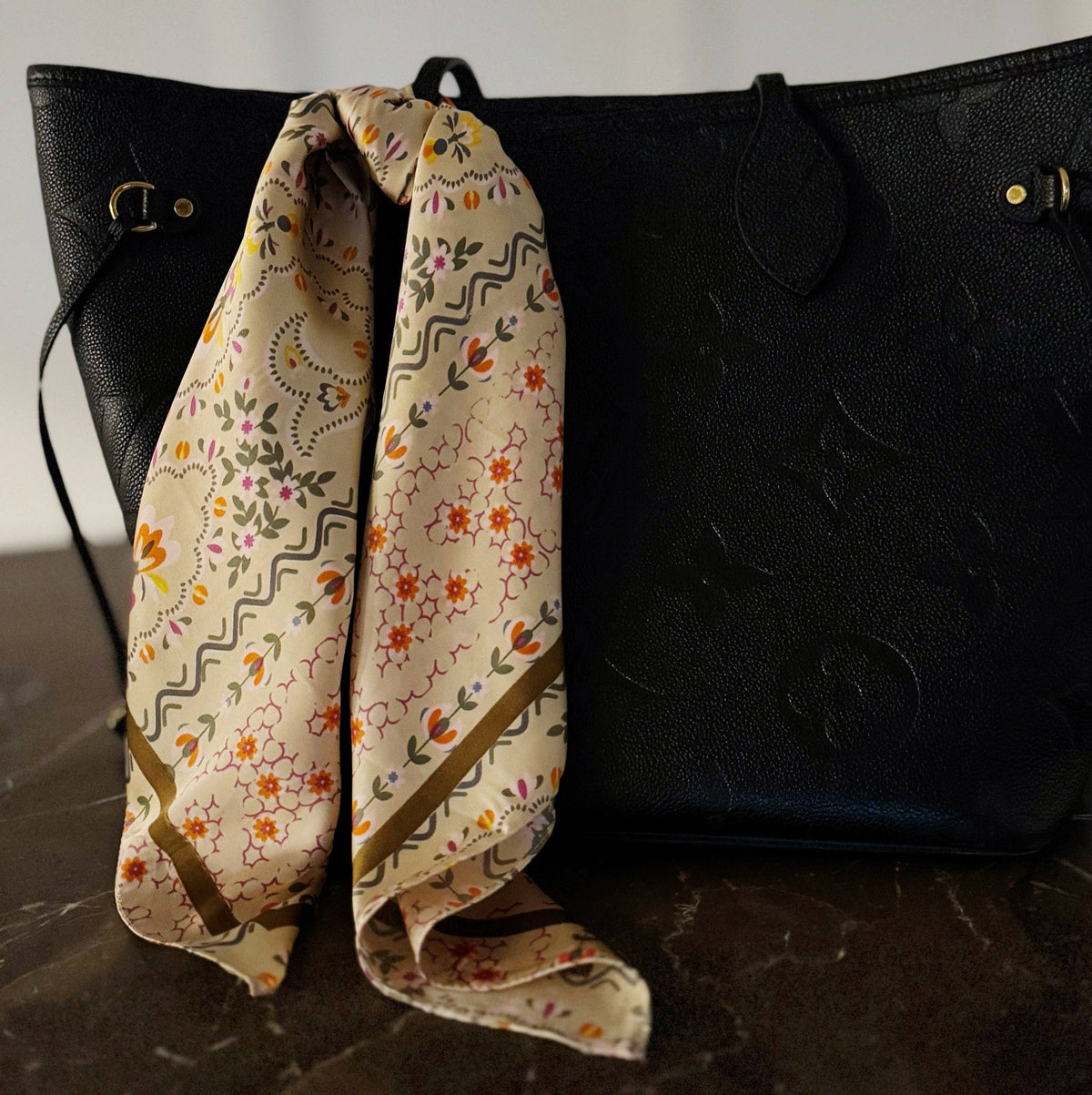 Ellison+Young - Silky Muse Satin Square Scarf - Chic Silky Scarf For Hair, Neck, Or Bag Styling