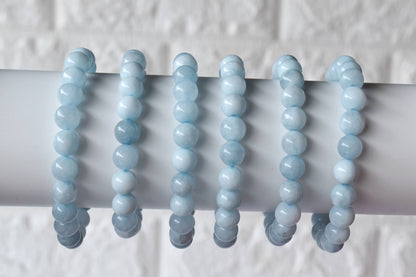 Soothing Crystals - Aquamarine  Bracelet (Protection and Anxiety Relief)