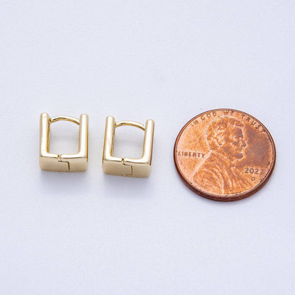 Aim Eternal - 14K Gold Filled 10mm Minimalist Rectangle Cartilage Huggie | EARRINGS-00250