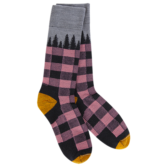 World's Softest® Socks - Woods Crew Navy Tree Plaid