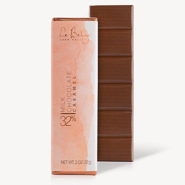 Le Belge Chocolatier, Inc - Caramel Filled 32% Milk Chocolate Bar