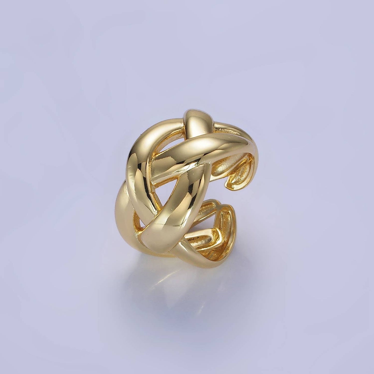 Aim Eternal - 14K Gold Filled Multiple Band Fold Ring in Gold & Silver