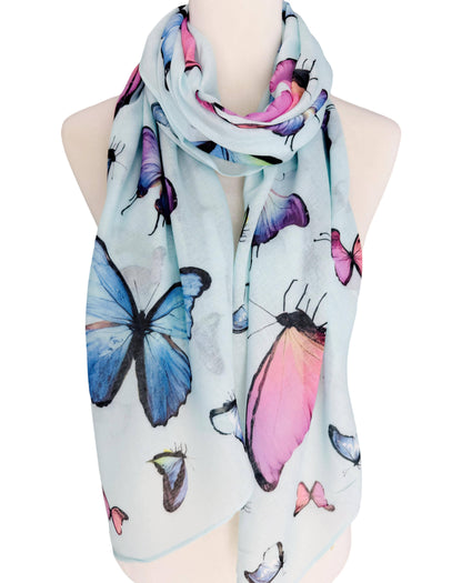 JC Sunny Fashion - 4 Colors--JC Signature Multicolor Butterfly Scarf