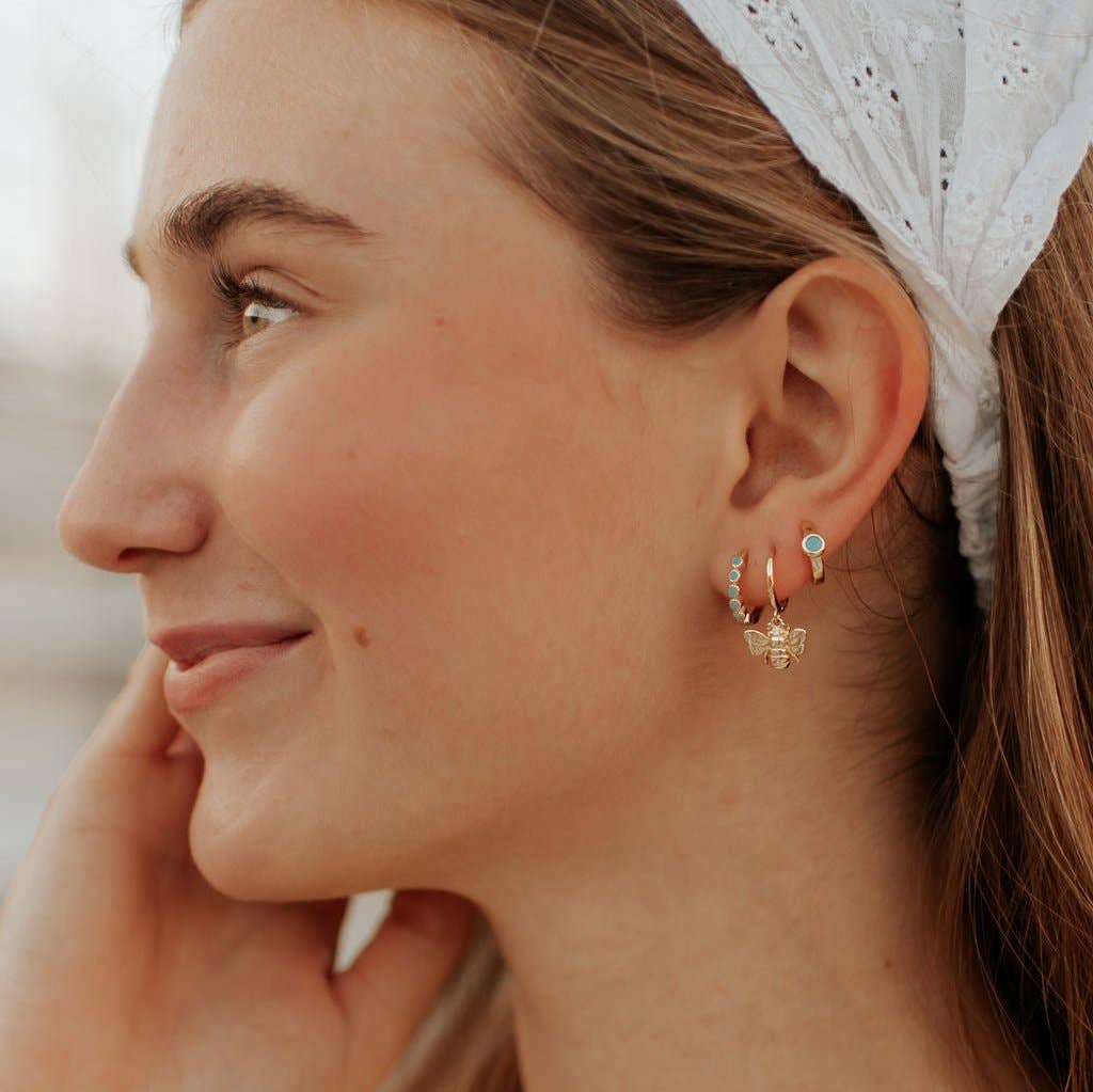 Mauve Jewelry Co. - Gaby Turquoise Hoops