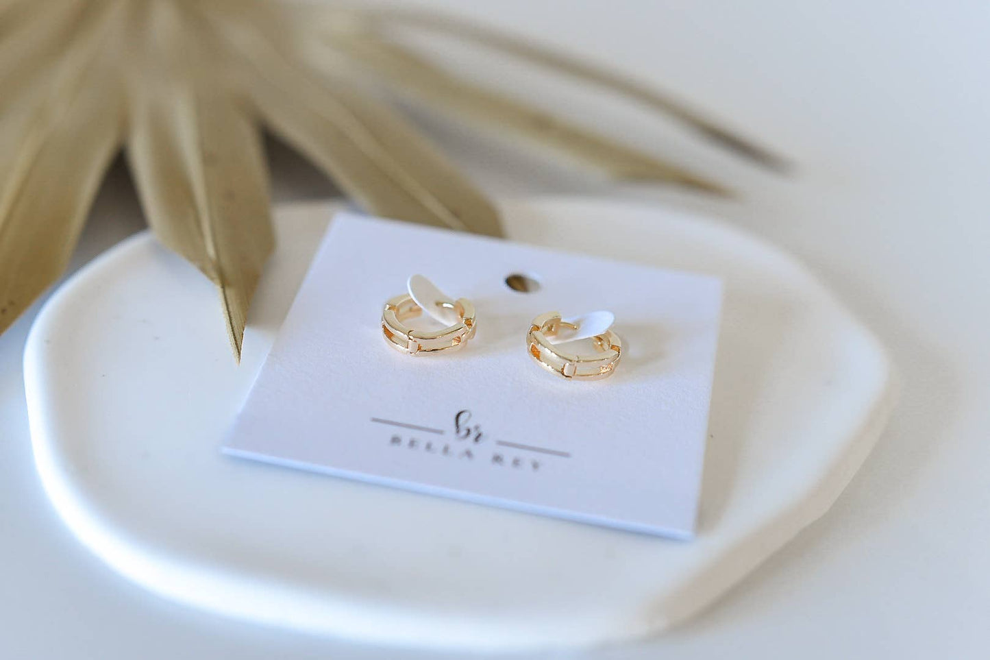 Bella Rey jewelry - Courtney 18k gold plated hoops -huggies- hypoallergenic
