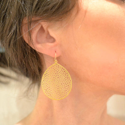 Solid Brass Earrings