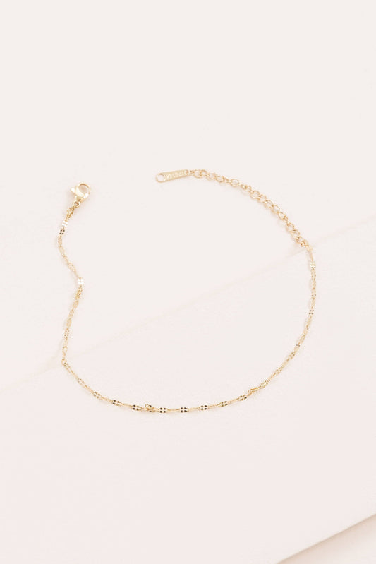Lovoda - Singapore Chain Anklet | Gold