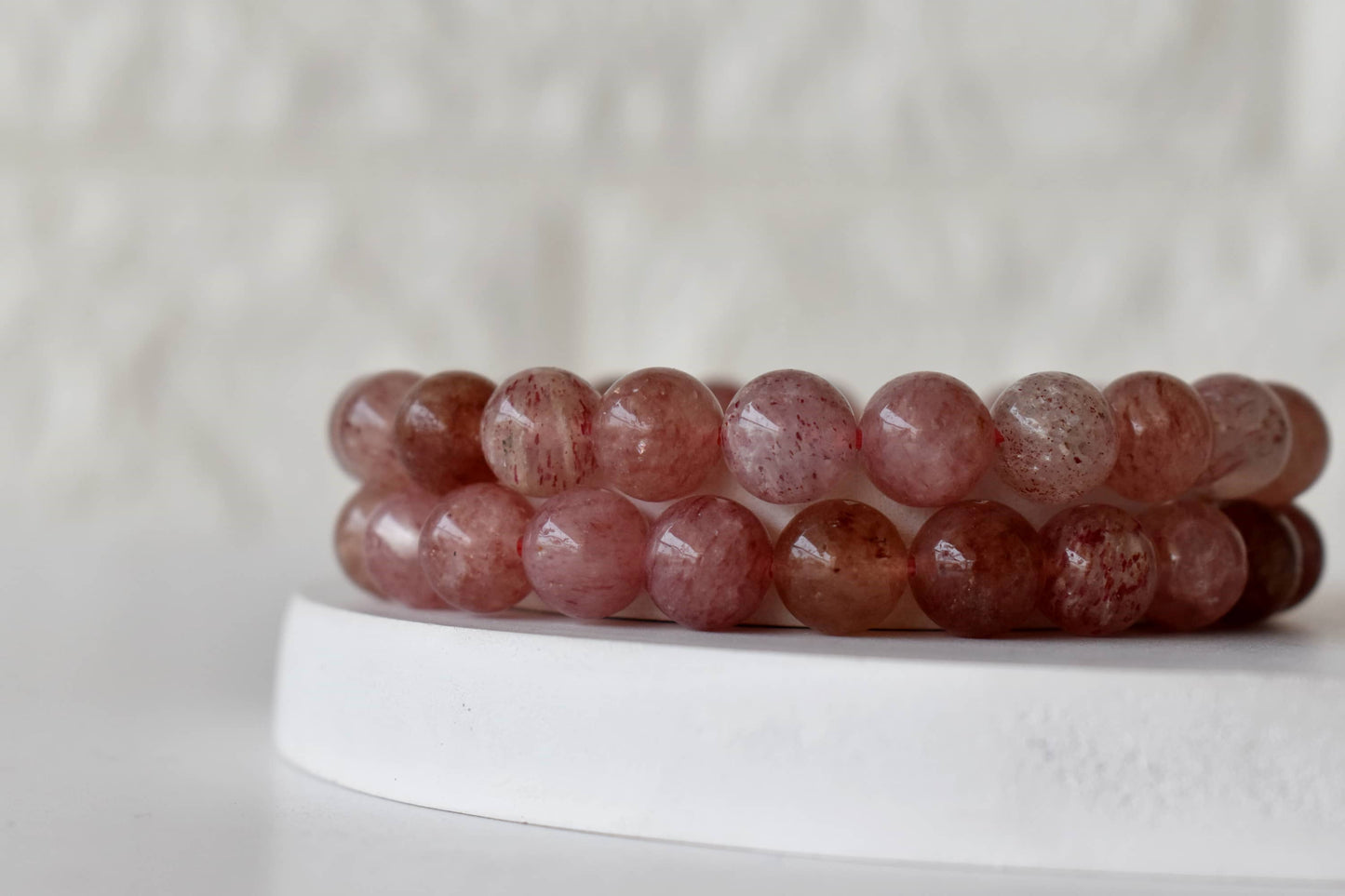 Soothing Crystals - Strawberry Quartz Bracelet (Enhancing and Intuition )