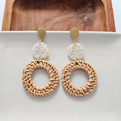 Spiffy & Splendid - Lana Earrings - Dark Rattan // Resort, Jewelry