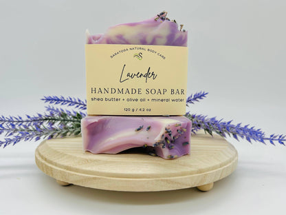 SARATOGA NATURAL BODY CARE LLC - Lavender Handmade Soap Bar VEGAN COLD PROCESS