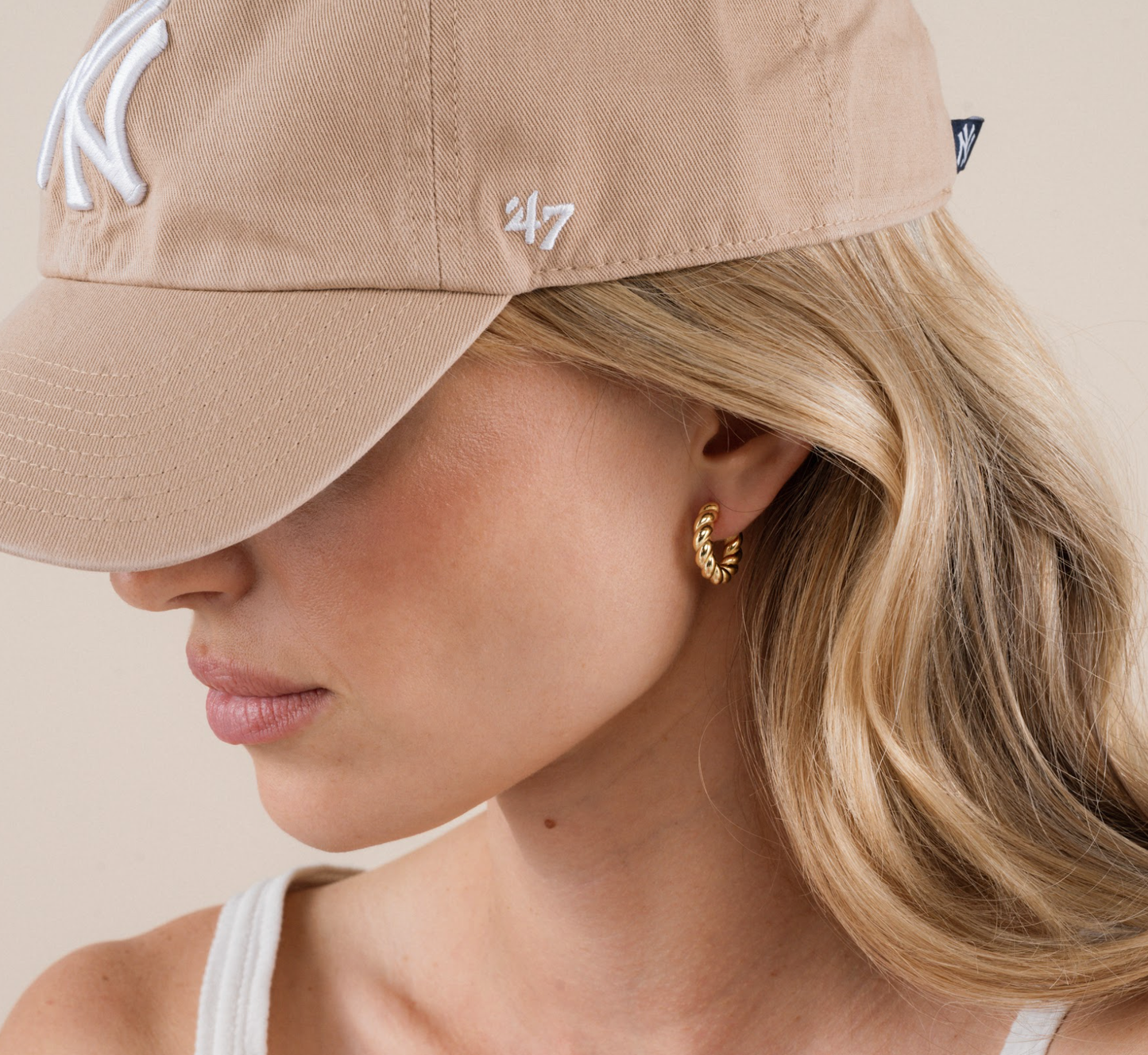 JaxKelly - Small Channel Gold Hoop Earrings