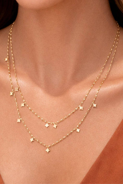 MA214 Mia Accessories - 18K Gold Plated Waterproof Stainless Steel Chain Necklace - 7916