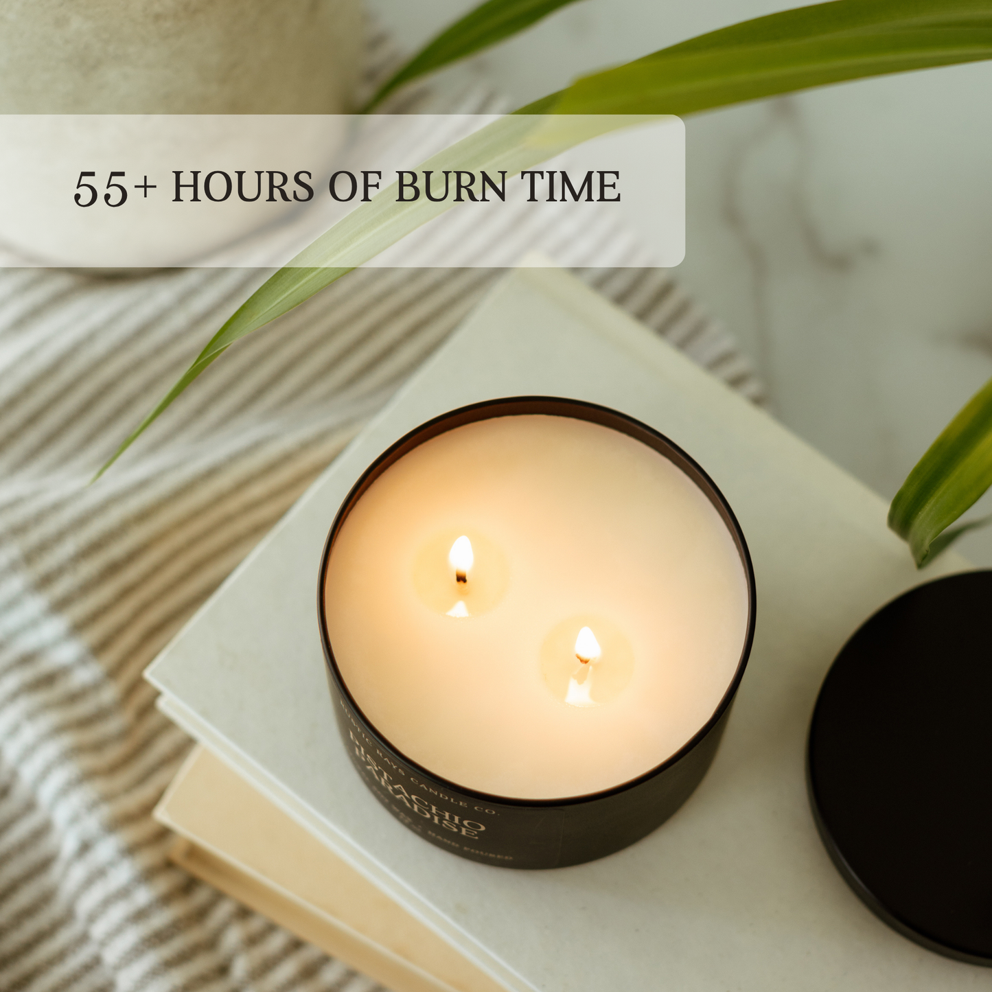 RR109 Rustic Rays Candle Co. - Sea Salt & Orchid 12 oz Soy Candle - Spring Home Decor