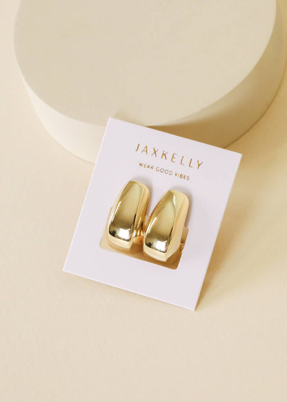 JaxKelly - Bold Drop - Gold Earrings