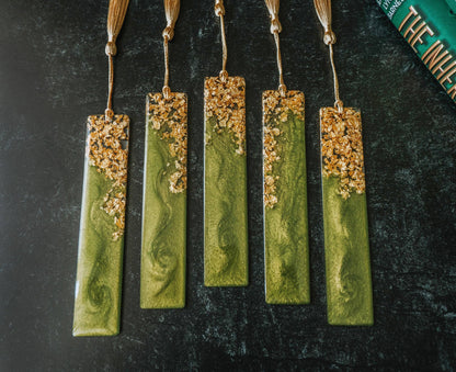 Dège Creative - Olive Green & Gold Bookmark