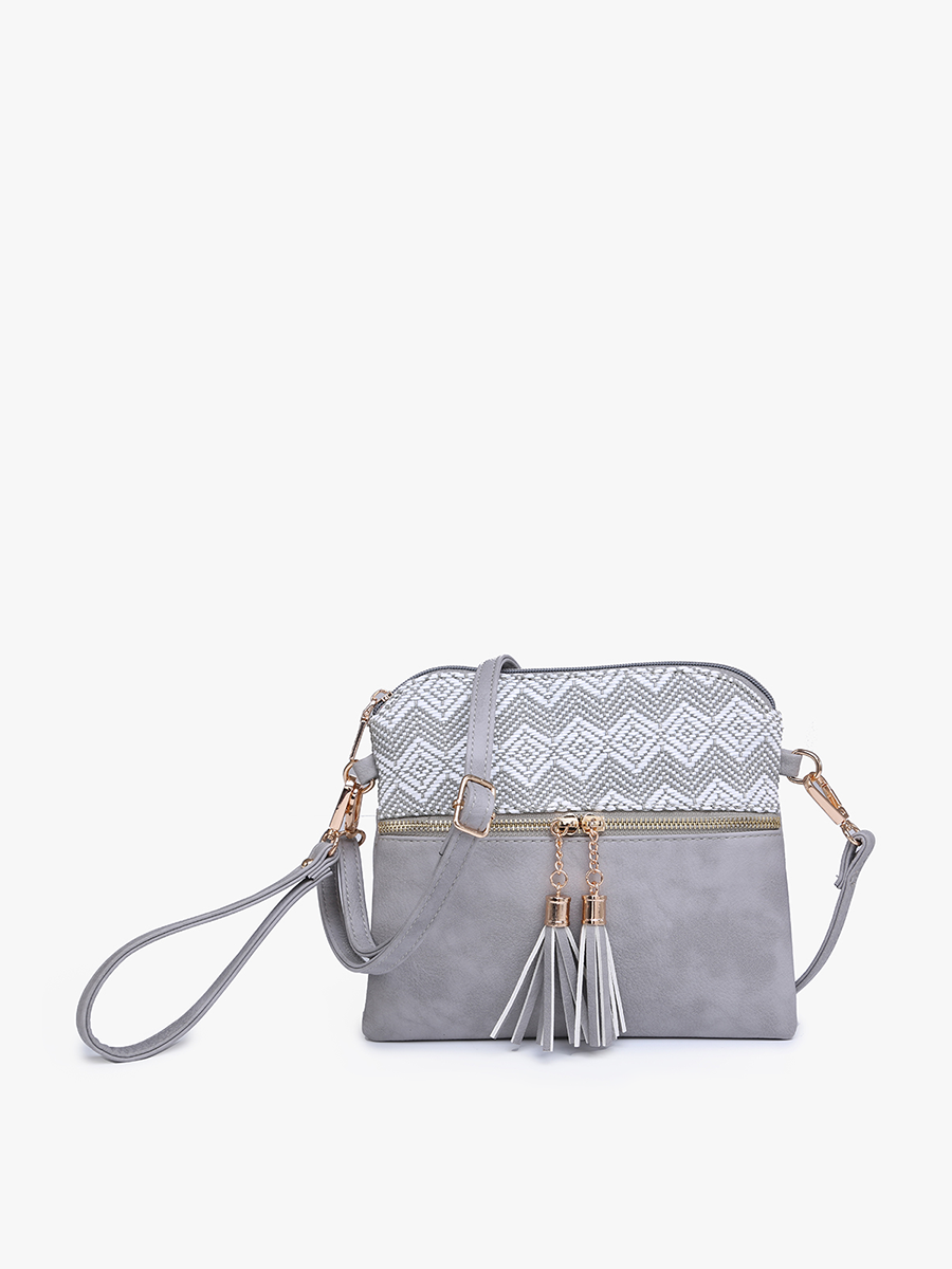 Jen & Co. - M1785 Tara Double Zip Crossbody Bag/Wristlet