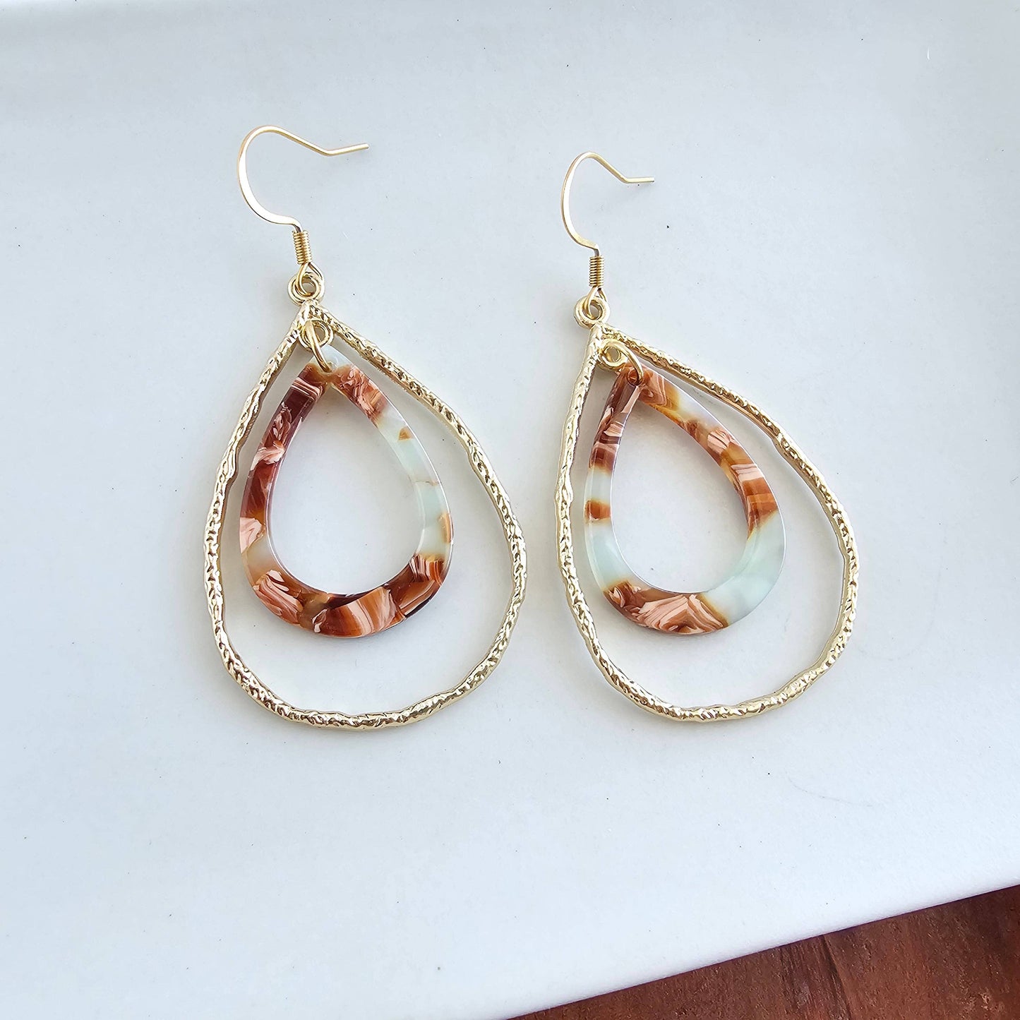 Spiffy & Splendid - Savannah Earrings - Seafoam & Rust // Jewelry, Gifts