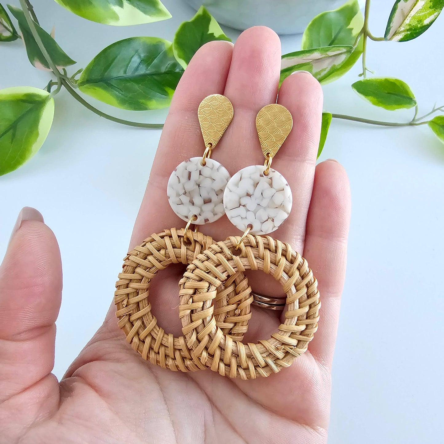 Spiffy & Splendid - Lana Earrings - Dark Rattan // Resort, Jewelry