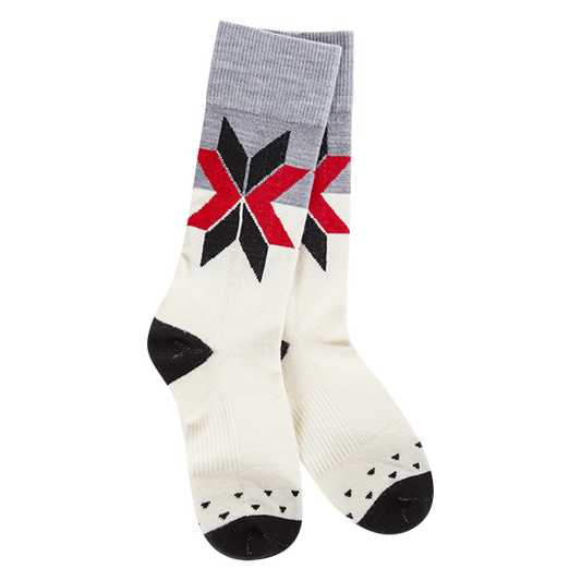 World's Softest® Socks - Woods Crew Neutral Fair Isle