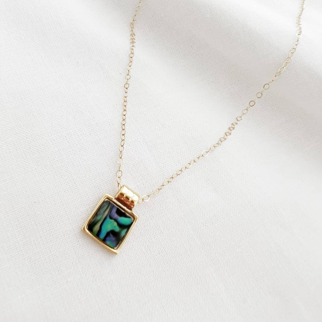 True by Kristy Jewelry - Aloha Abalone Shell Beach Gold Filled Necklace