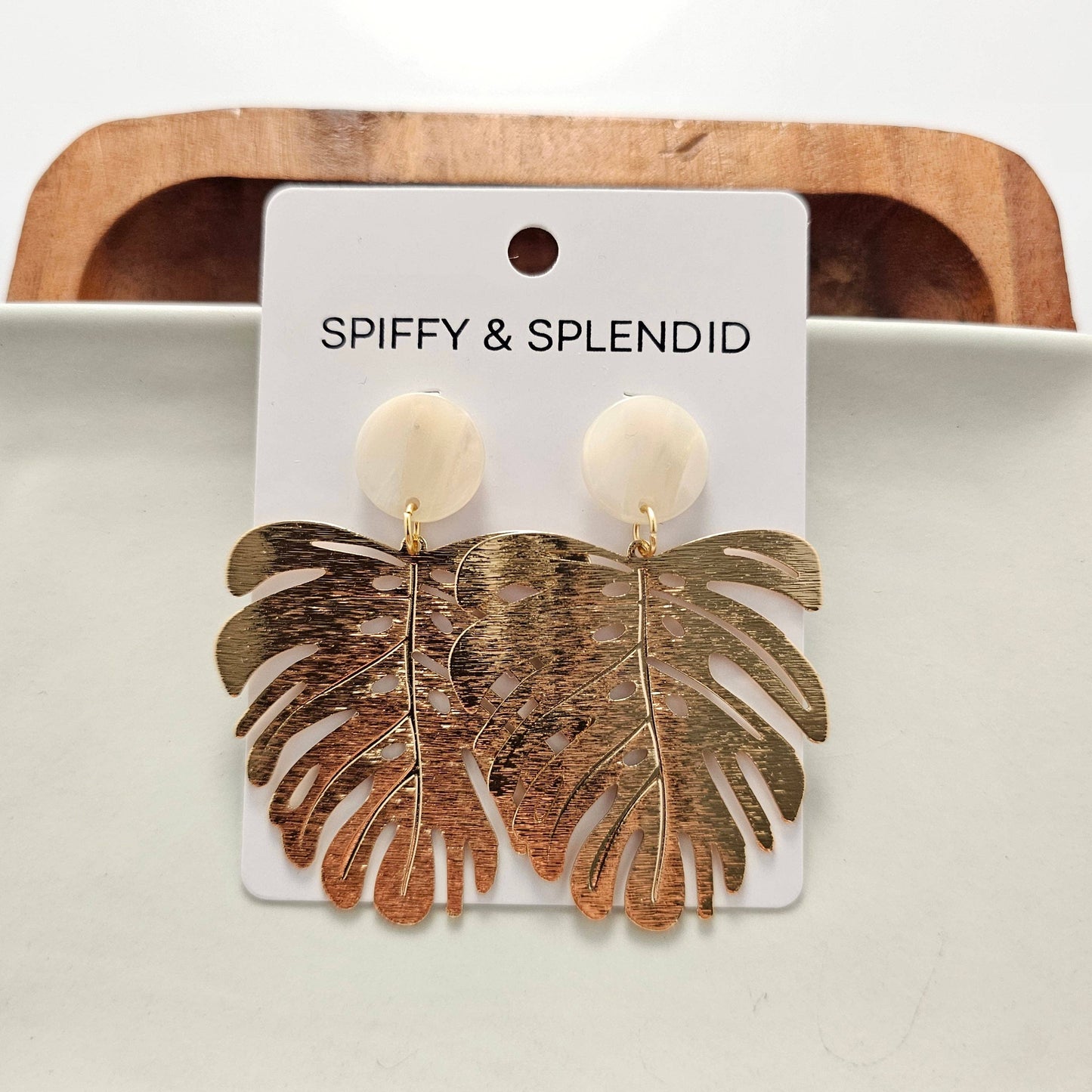 Spiffy & Splendid - Belize Earrings - Ivory // Plant, Resort, Jewelry