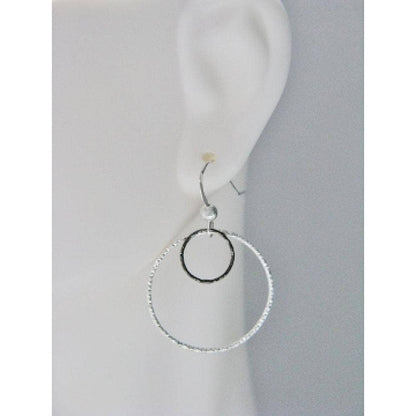 SD103 Sosie Designs - Two Tone Mixed Metal Diamond Cut Earrings