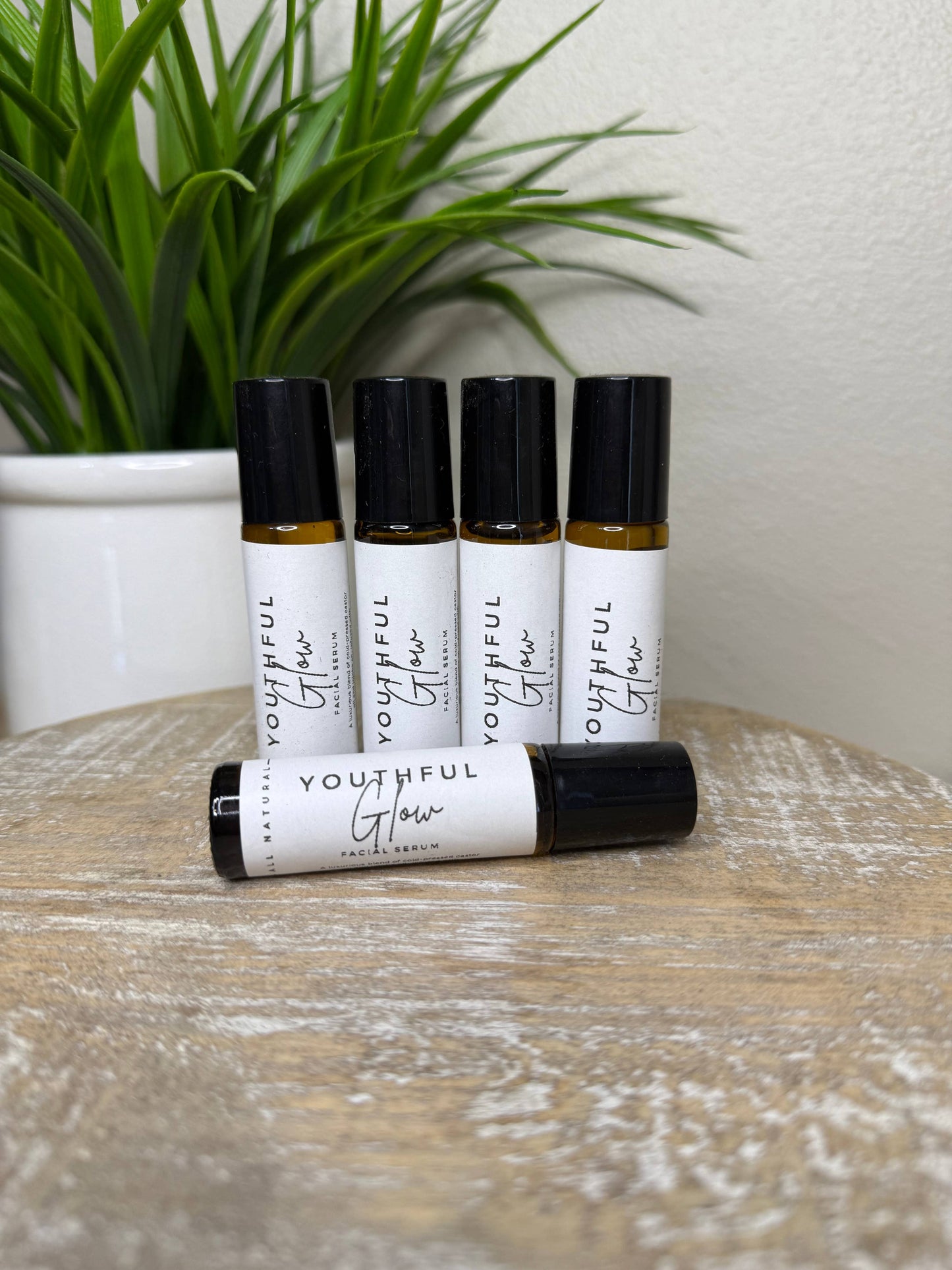 Whispering Wellness Co. - Youthful Glow Facial Serum Roller – Natural, Radiant Skin