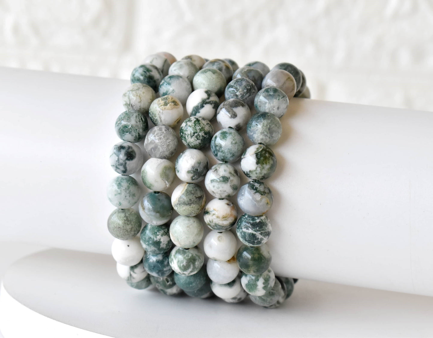 Soothing Crystals - Tree Agate Bracelet (Sense of Peace and Inner Tranquility)