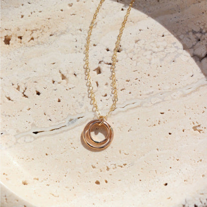 Token Jewelry - Eclipse Necklace in 14k Gold Fill or Sterling Silver 