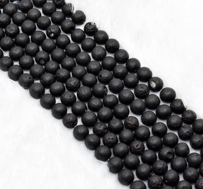 Soothing Crystals - Lava Round Beads,4,6,8,10,12mm Project For Crystal Beads