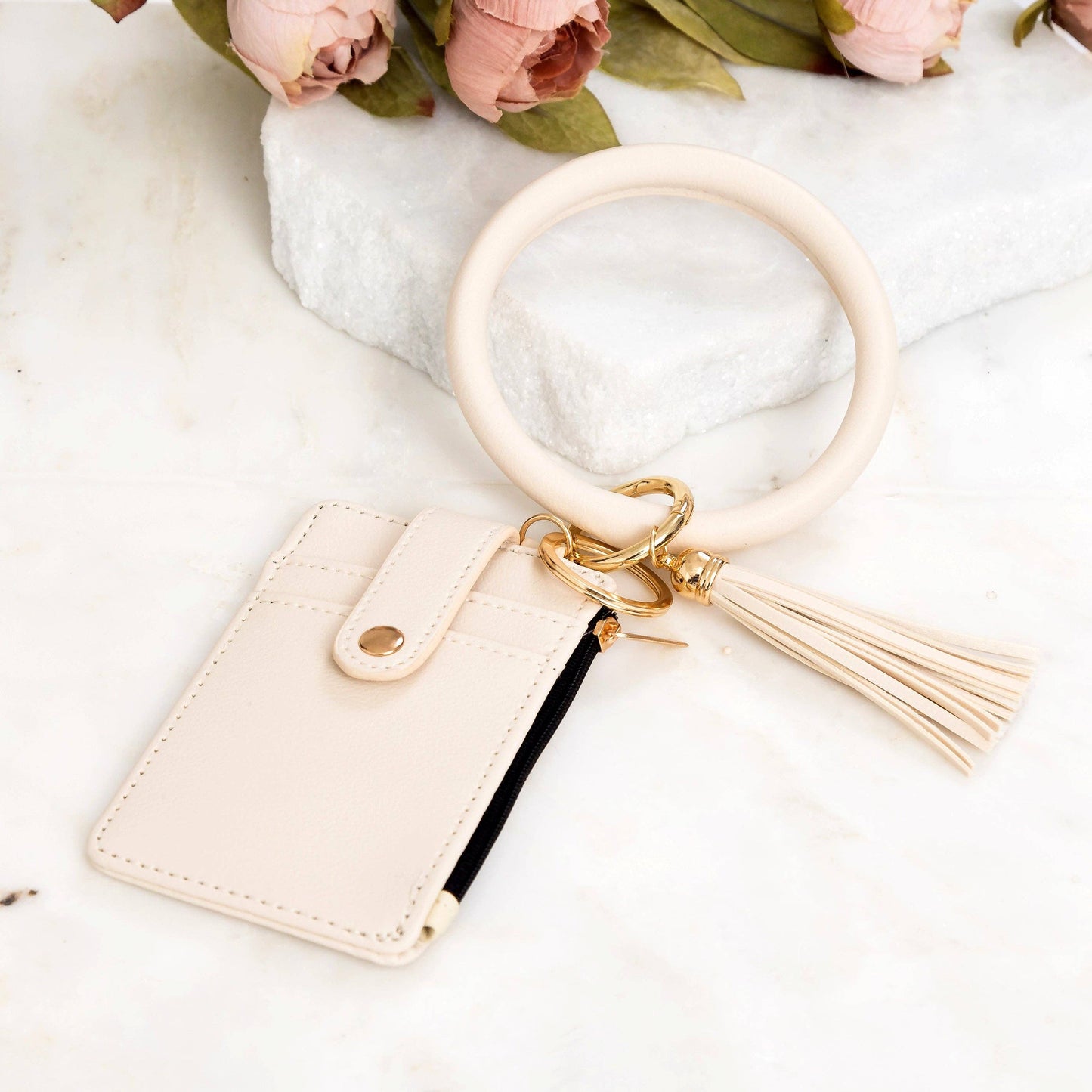 Aili's Corner - Key Ring ID Wallet Zip Bracelet