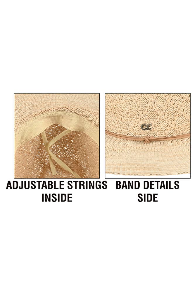 Hana - C.C Packable Pattern Panama Hat