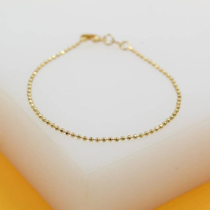 MIA Jewelry - 18K Gold Filled 1mm Ball Bracelet (I367)