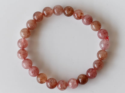 Soothing Crystals - Strawberry Quartz Bracelet (Enhancing and Intuition )