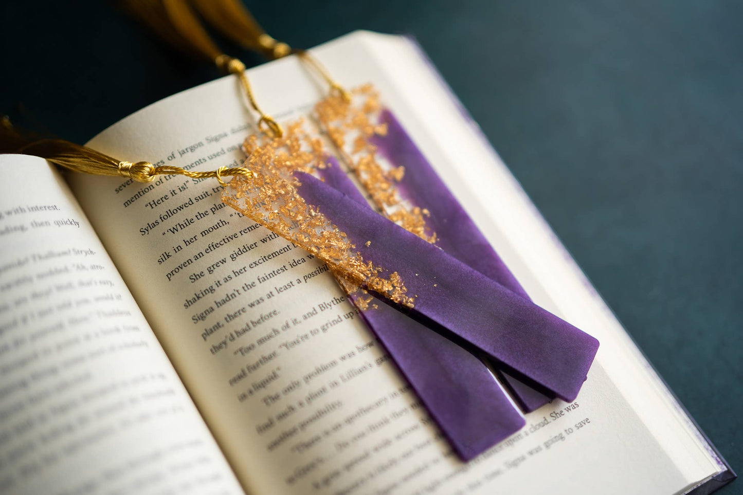 Dège Creative - Purple & Gold Bookmark
