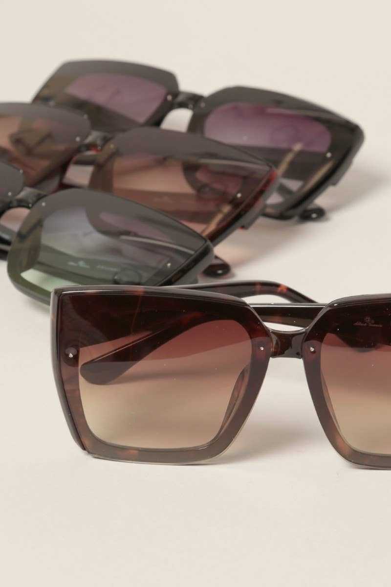 Fashion City - Tinted Lenses Square Sunglasses for Women