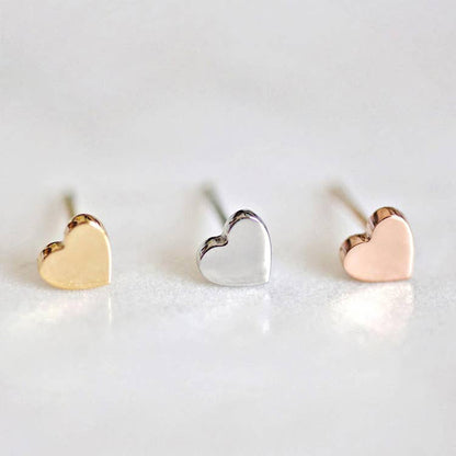 Melange Blanc - Annabella Heart Earrings, heart studs, stud earrings