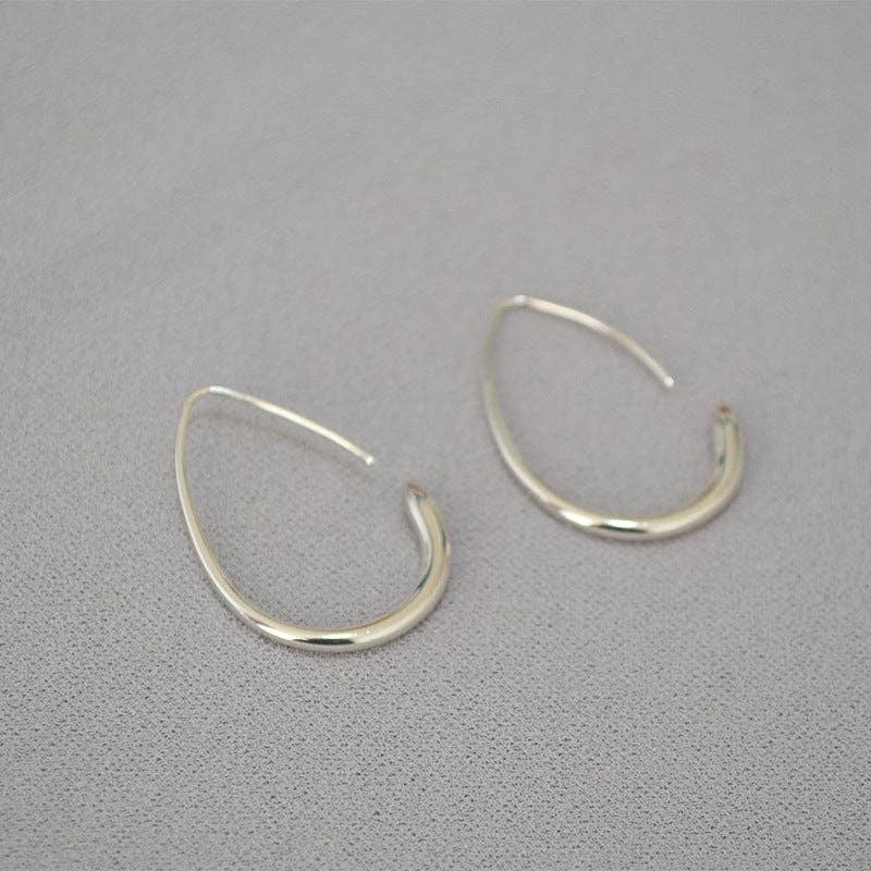 Dipped Shop - Trendy Geometric Teardrop Hoop Earrings DP25E711