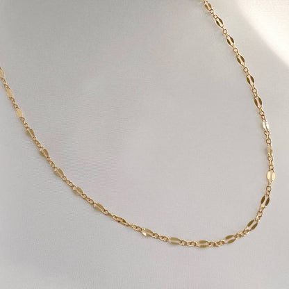 True by Kristy Jewelry - Kamryn Dapped Sequin Layering Chain Necklace Gold Filled
