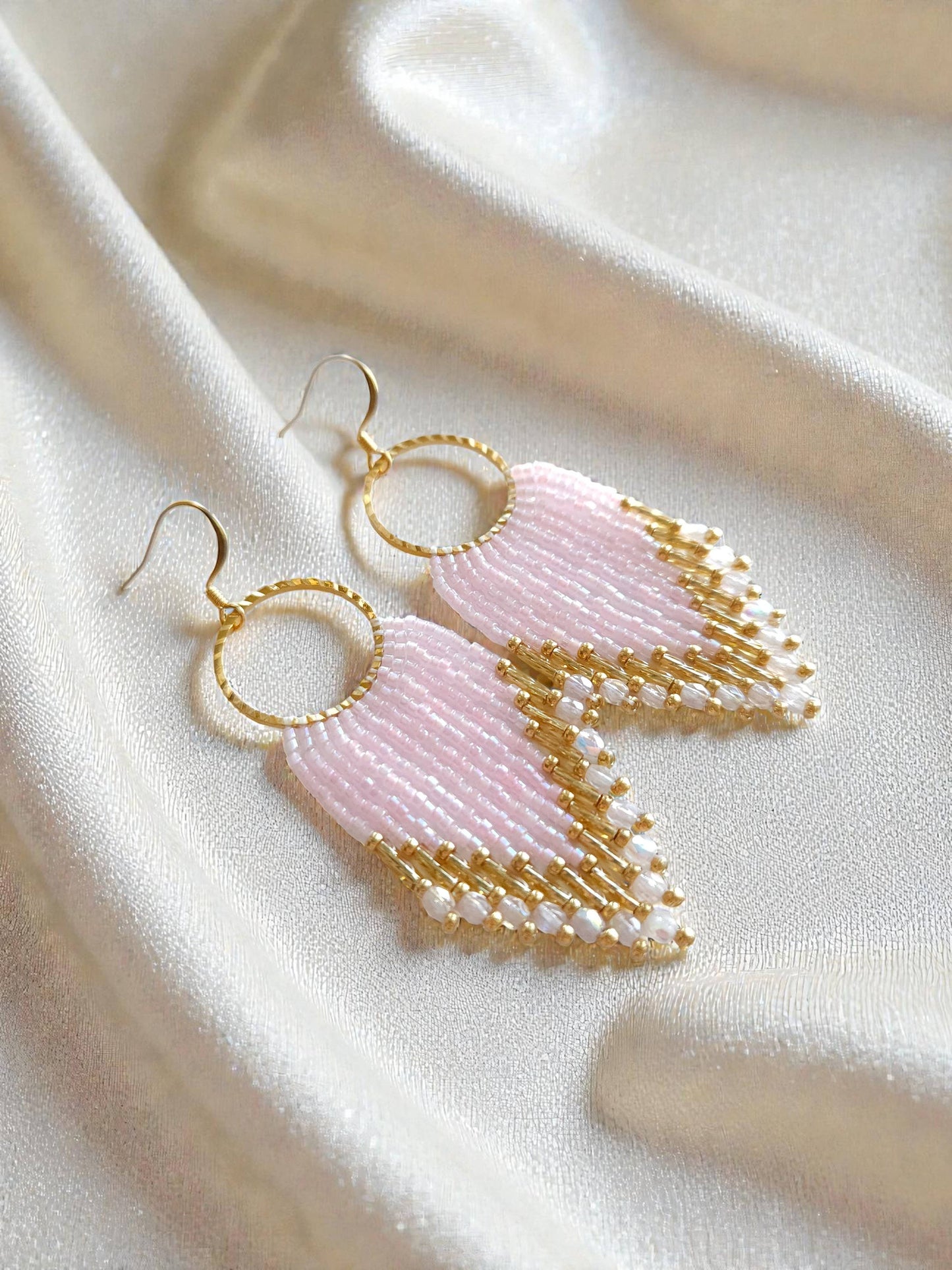 Mountain Sun Creations - Glimmer - Elegant Monochromatic Fringe Earrings