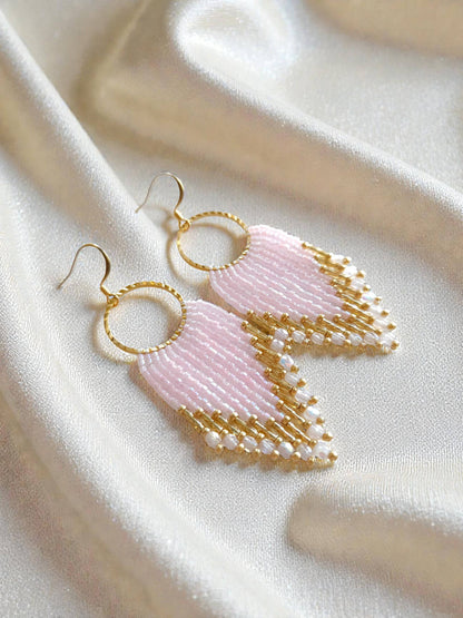 Mountain Sun Creations - Glimmer - Elegant Monochromatic Fringe Earrings