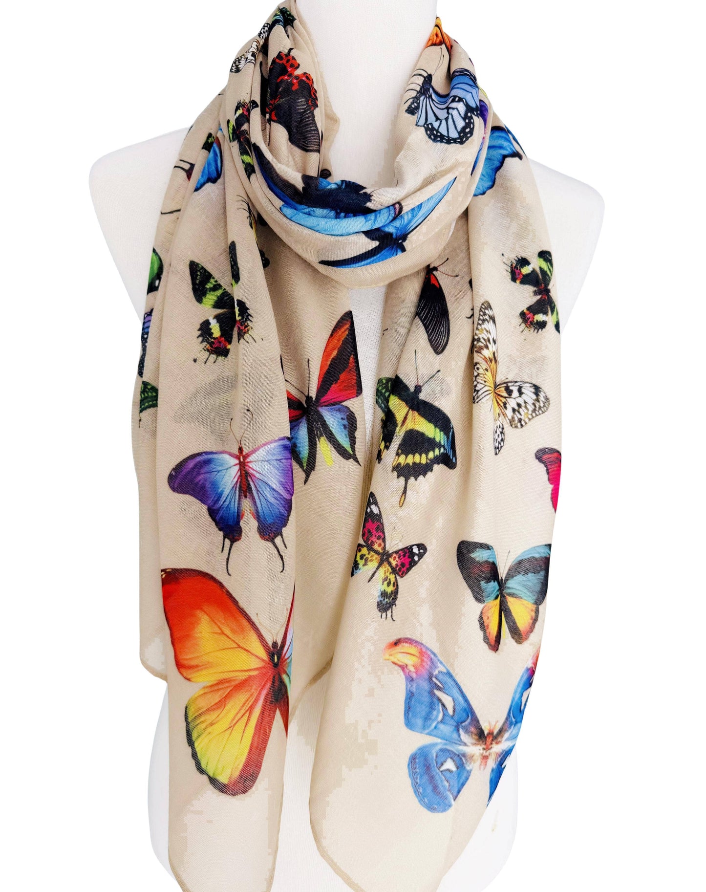 JC Sunny Fashion - 4 Colors--JC Signature Multicolor Butterfly Scarf