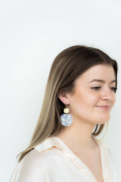 Spiffy & Splendid - Zoey Earrings - Pearl Black Stripe //Jewelry, Gifts