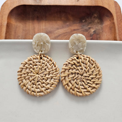 Spiffy & Splendid - Dominica Earrings - Dark Rattan // Resort, Gifts, Jewelry