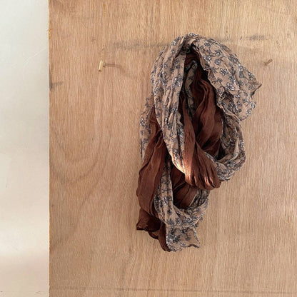 Funkyrel® Atzbranding Limited - Scarvii - Lightweight Floral Pattern Ruched Scarf